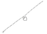 Tiffany & Co. 18 Karat White Gold Link Heart Charm Bracelet - Wilson's Estate Jewelry