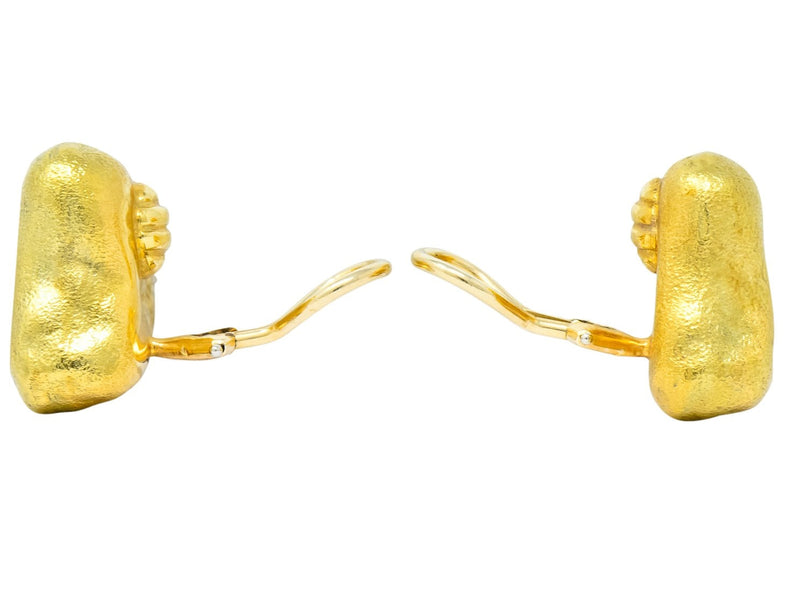 Tiffany & Co. 18 Karat Yellow Gold Contemporary Ear-Clip Earrings - Wilson's Estate Jewelry