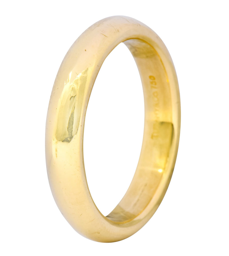 Tiffany & Co. 18 Karat Yellow Gold Contemporary Wedding Band Ring - Wilson's Estate Jewelry