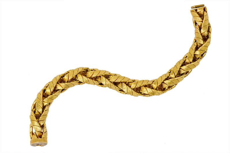 Tiffany & Co. 1960's Vintage 18 Karat Gold Barrel Link Bracelet - Wilson's Estate Jewelry