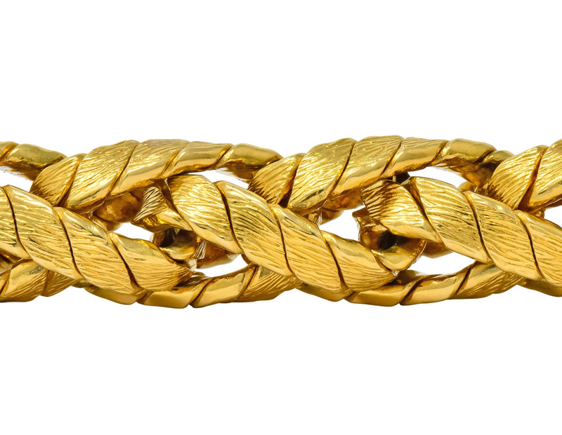 Tiffany & Co. 1960's Vintage 18 Karat Gold Barrel Link Bracelet - Wilson's Estate Jewelry