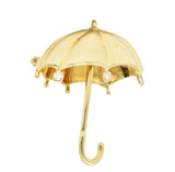 Tiffany & Co. 1980's 0.18 CTW Diamond 18 Karat Gold Umbrella Brooch Wilson's Estate Jewelry