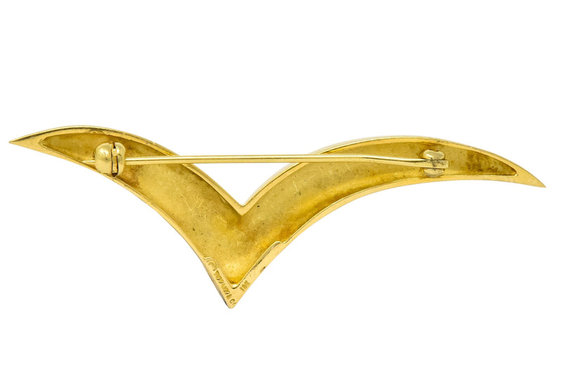 Tiffany & Co. 1980's 18 Karat Gold Seagull Brooch - Wilson's Estate Jewelry