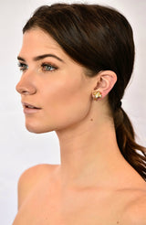 Tiffany & Co. 1992 Vintage Diamond 18 Karat Gold Signature X Ear-Clip Earrings - Wilson's Estate Jewelry