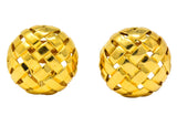 Tiffany & Co. 1995 18 Karat Gold Woven Ear-Clip Earrings - Wilson's Estate Jewelry
