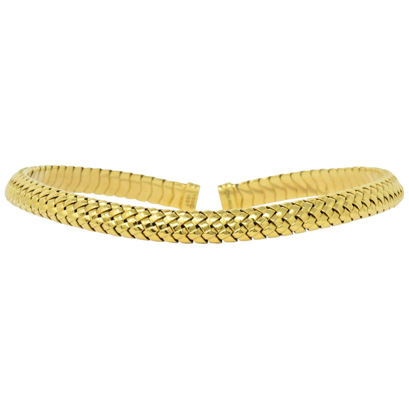 Tiffany & Co. 1997 18 Karat Gold Flexible Collar Necklace Wilson's Estate Jewelry