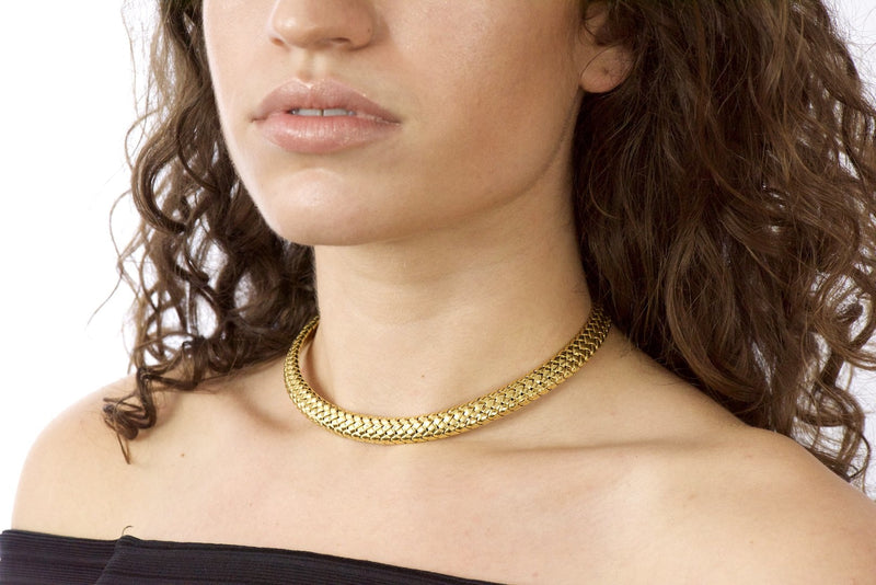 Tiffany gold sales choker necklace