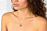 Tiffany & Co. 2001 0.90 CTW Diamond Sapphire 18 Karat White Gold Pendant Necklace - Wilson's Estate Jewelry