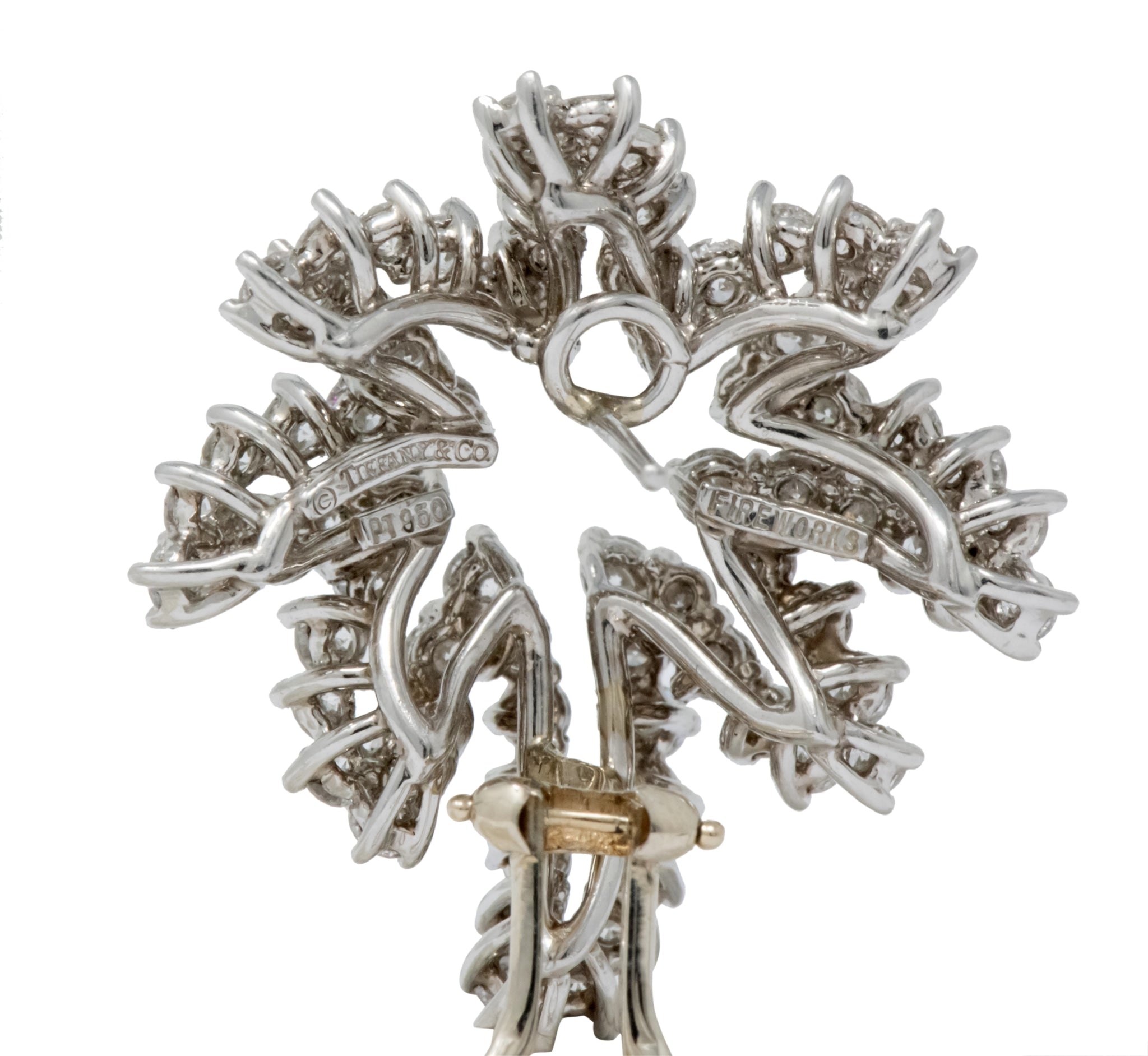 Tiffany & Co. 4.62 CTW Diamond Platinum 18 Karat White Gold Firework Earrings - Wilson's Estate Jewelry