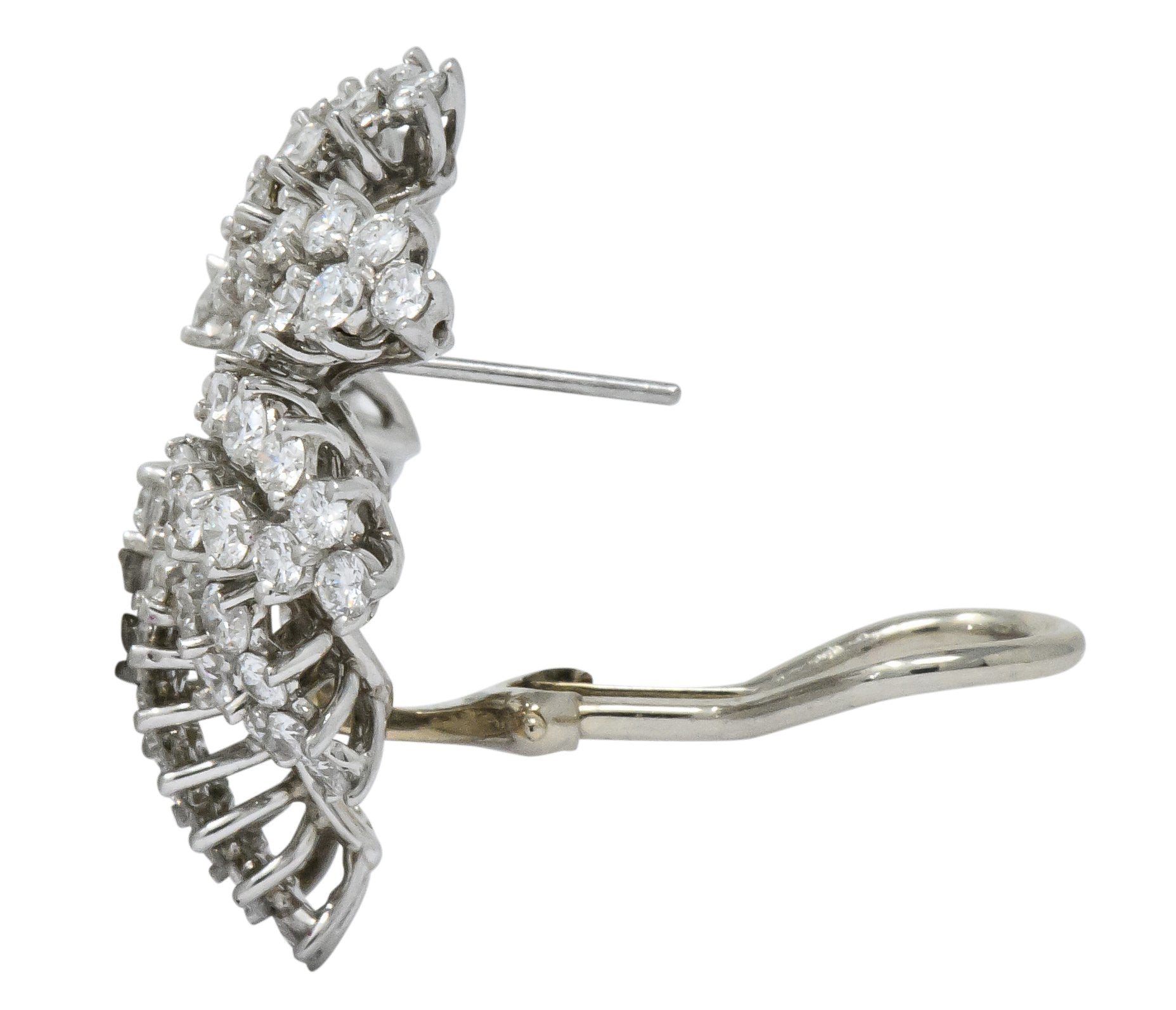 Tiffany & Co. 4.62 CTW Diamond Platinum 18 Karat White Gold Firework Earrings - Wilson's Estate Jewelry