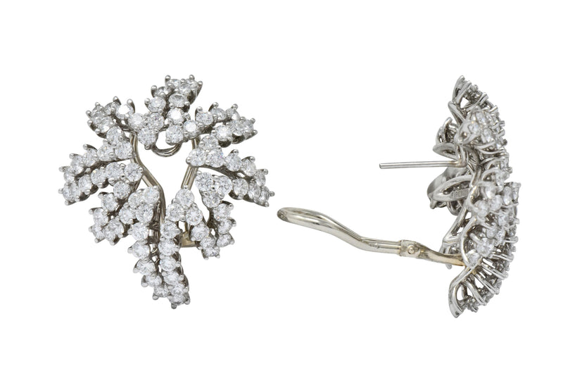 Tiffany & Co. 4.62 CTW Diamond Platinum 18 Karat White Gold Firework Earrings - Wilson's Estate Jewelry