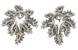 Tiffany & Co. 4.62 CTW Diamond Platinum 18 Karat White Gold Firework Earrings - Wilson's Estate Jewelry