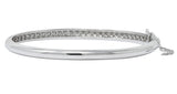 Tiffany & Co. 5.00 CTW Round Brilliant Diamond Platinum Bangle Bracelet - Wilson's Estate Jewelry
