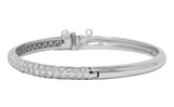 Tiffany & Co. 5.00 CTW Round Brilliant Diamond Platinum Bangle Bracelet - Wilson's Estate Jewelry