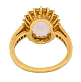 Tiffany & Co. 5.60 CTW No Heat Orange Sapphire Diamond 18 Karat Gold Cluster Alternative Engagement Ring GIA - Wilson's Estate Jewelry
