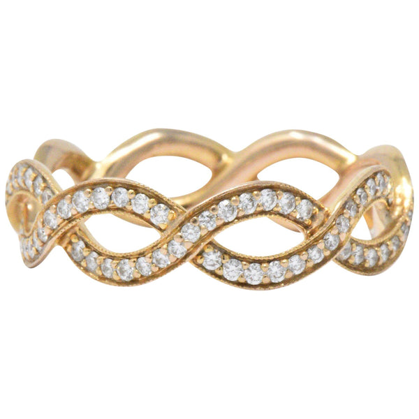 Tiffany & Co. .55CTW Diamond & 14K Rose Gold Eternity Band Ring Wilson's Estate Jewelry