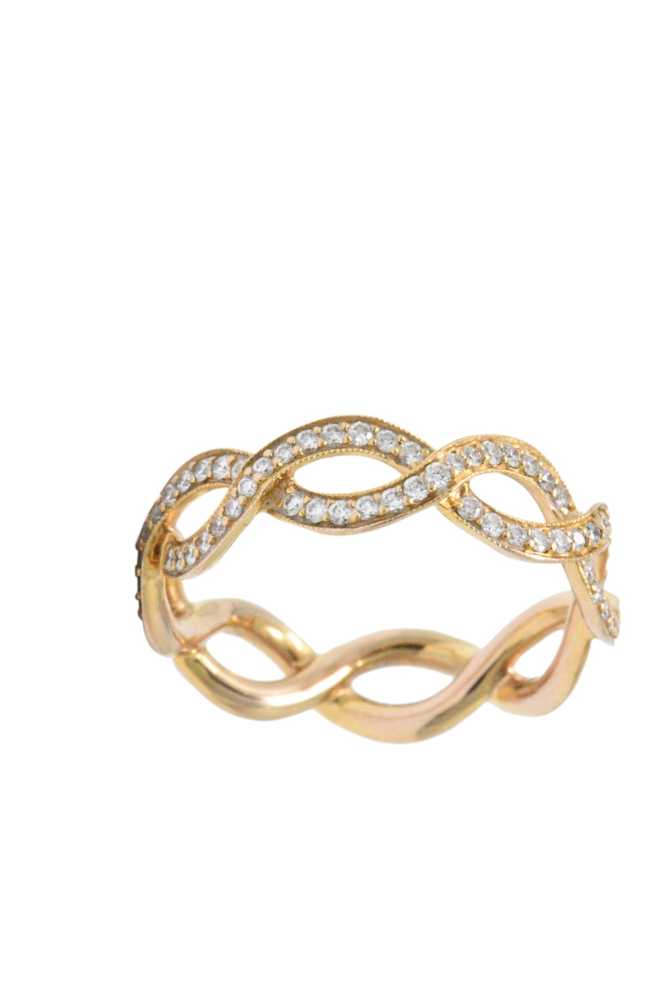Tiffany & Co. .55CTW Diamond & 14K Rose Gold Eternity Band Ring Wilson's Estate Jewelry
