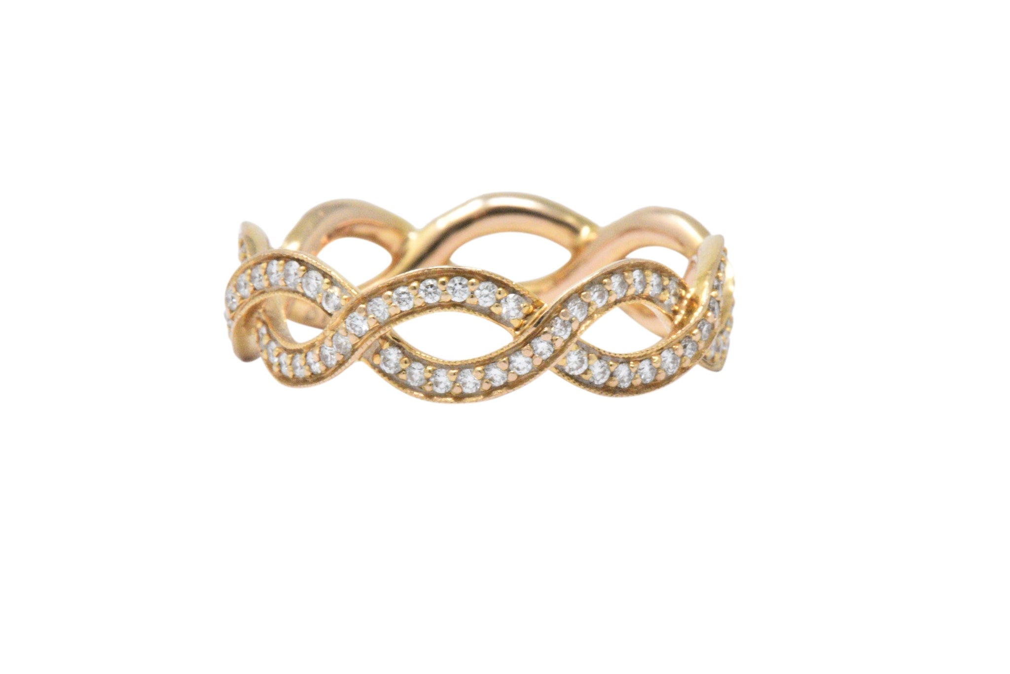 Tiffany & Co. .55CTW Diamond & 14K Rose Gold Eternity Band Ring Wilson's Estate Jewelry