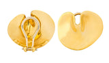 Tiffany & Co. Angela Cummings 18 Karat Gold Lily Pad Ear-Clip Earrings - Wilson's Estate Jewelry
