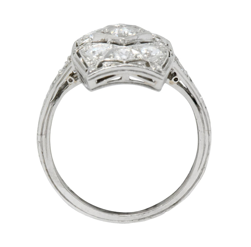 Tiffany & Co. Art Deco 0.40 CTW Diamond Platinum Dinner Ring - Wilson's Estate Jewelry