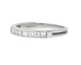 Tiffany & Co. Art Deco 0.55 CTW Diamond Platinum Stackable Band Ring Wilson's Estate Jewelry