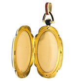 Tiffany & Co. Art Deco 14 Karat Gold Antique Enamel Locket Pendant - Wilson's Estate Jewelry