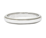 Tiffany & Co. Classic Platinum Millegrain Wedding Band Stacking Ring - Wilson's Estate Jewelry