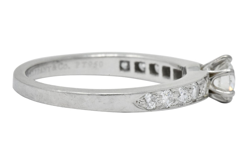Tiffany & Co. Contemporary 0.48 CTW Diamond Platinum Engagement Ring - Wilson's Estate Jewelry