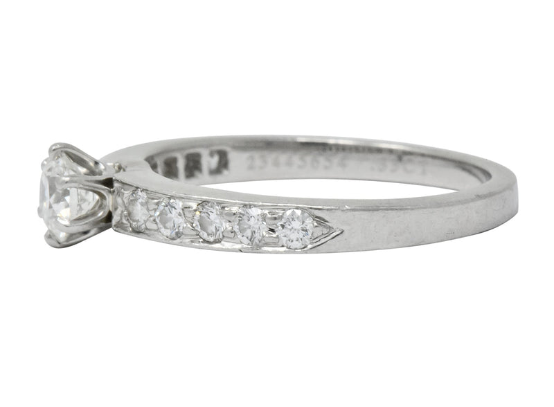 Tiffany & Co. Contemporary 0.48 CTW Diamond Platinum Engagement Ring - Wilson's Estate Jewelry