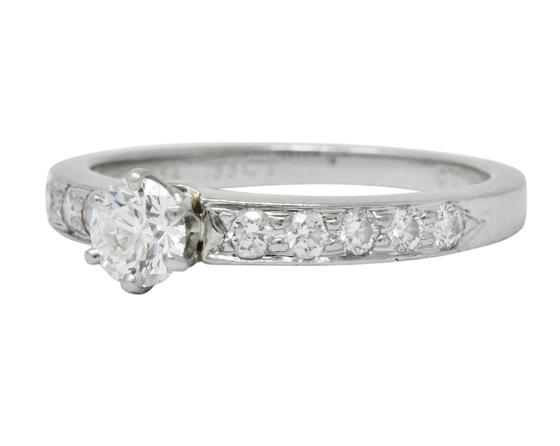Tiffany & Co. Contemporary 0.48 CTW Diamond Platinum Engagement Ring - Wilson's Estate Jewelry