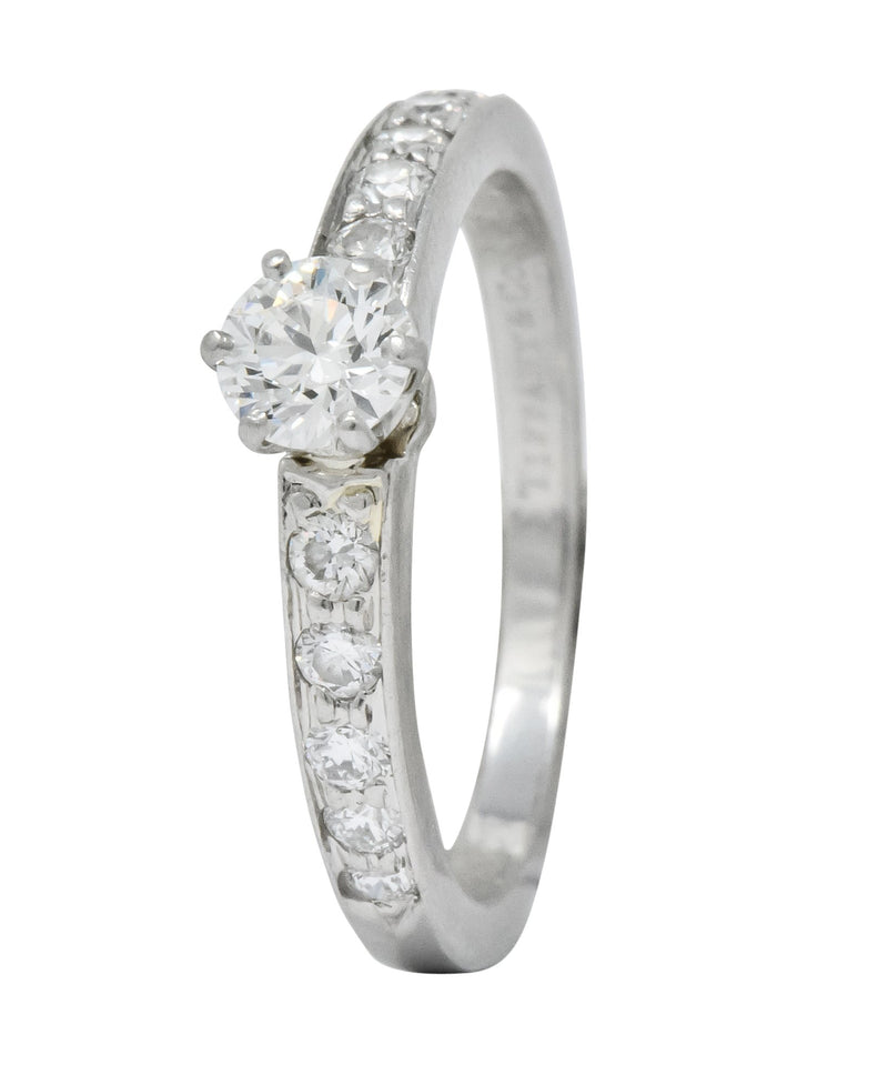 Tiffany & Co. Contemporary 0.48 CTW Diamond Platinum Engagement Ring - Wilson's Estate Jewelry