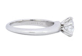 Tiffany & Co. Contemporary 0.81 CTW Diamond Platinum Solitaire Engagement Ring GIA - Wilson's Estate Jewelry