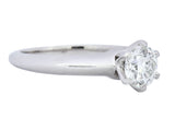 Tiffany & Co. Contemporary 0.81 CTW Diamond Platinum Solitaire Engagement Ring GIA - Wilson's Estate Jewelry