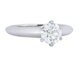Tiffany & Co. Contemporary 0.81 CTW Diamond Platinum Solitaire Engagement Ring GIA - Wilson's Estate Jewelry