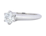 Tiffany & Co. Contemporary 0.81 CTW Diamond Platinum Solitaire Engagement Ring GIA - Wilson's Estate Jewelry