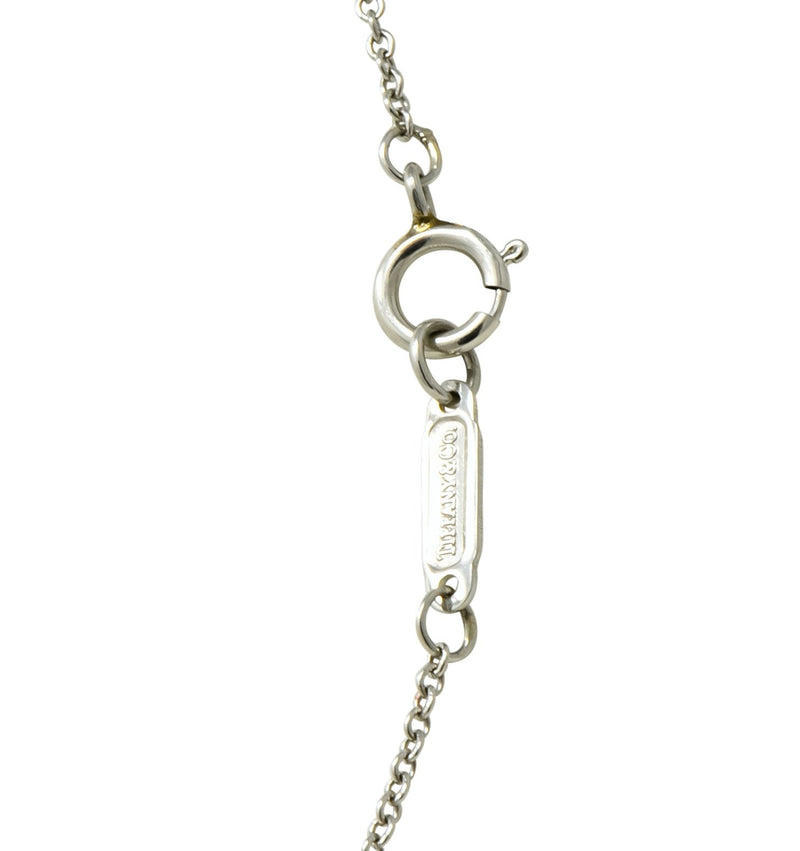 Tiffany & Co. Contemporary 0.95 CTW Sapphire Platinum Star Drop Necklace - Wilson's Estate Jewelry
