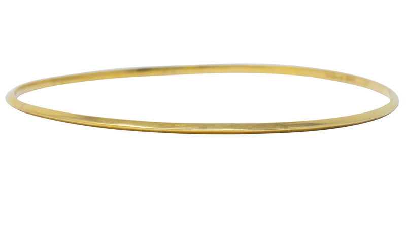 Tiffany & Co. Contemporary 14 Karat Gold Knife Edge Bangle Bracelet Wilson's Antique & Estate Jewelry
