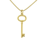 Tiffany & Co. Contemporary 18 Karat Gold Key Pendant Necklace Wilson's Estate Jewelry