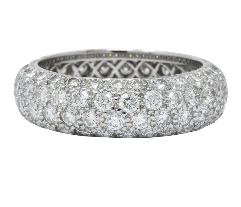 Tiffany & Co. Contemporary 3.00 CTW Diamond Platinum Etoile Eternity Band Ring - Wilson's Estate Jewelry