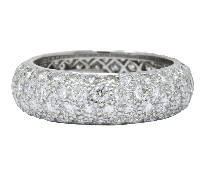 Tiffany & Co. Contemporary 3.00 CTW Diamond Platinum Etoile Eternity Band Ring - Wilson's Estate Jewelry