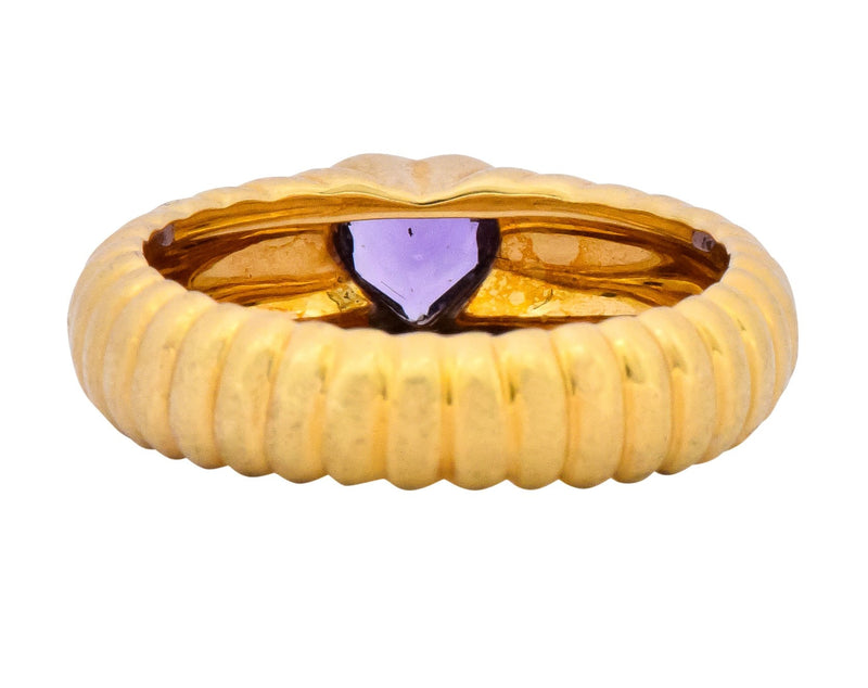 Tiffany & Co. Contemporary Amethyst Heart 18 Karat Gold Ring - Wilson's Estate Jewelry