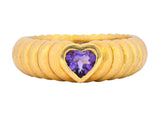 Tiffany & Co. Contemporary Amethyst Heart 18 Karat Gold Ring - Wilson's Estate Jewelry