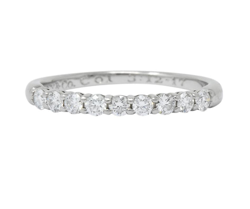 Tiffany & Co. Contemporary Diamond Platinum Band Ring - Wilson's Estate Jewelry
