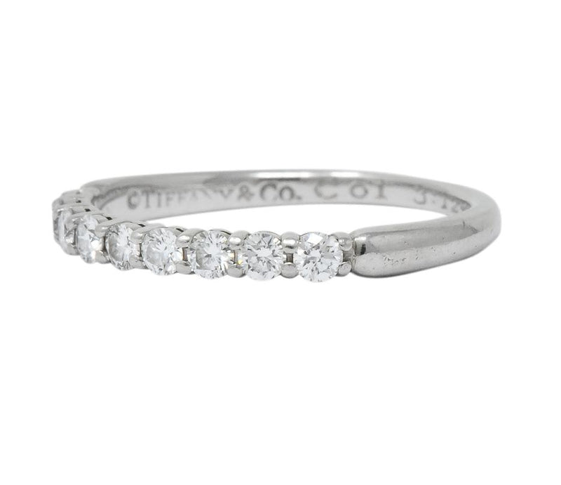 Tiffany & Co. Contemporary Diamond Platinum Band Ring - Wilson's Estate Jewelry