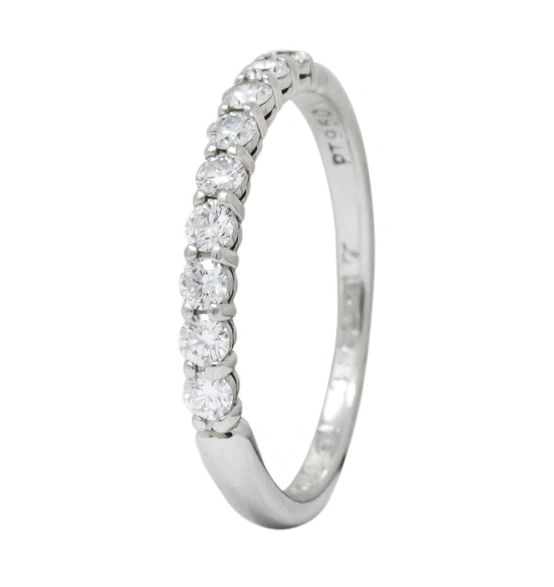 Tiffany & Co. Contemporary Diamond Platinum Band Ring - Wilson's Estate Jewelry