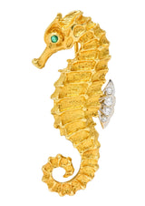 Tiffany & Co. Diamond 18 Karat Gold Seahorse Brooch - Wilson's Estate Jewelry