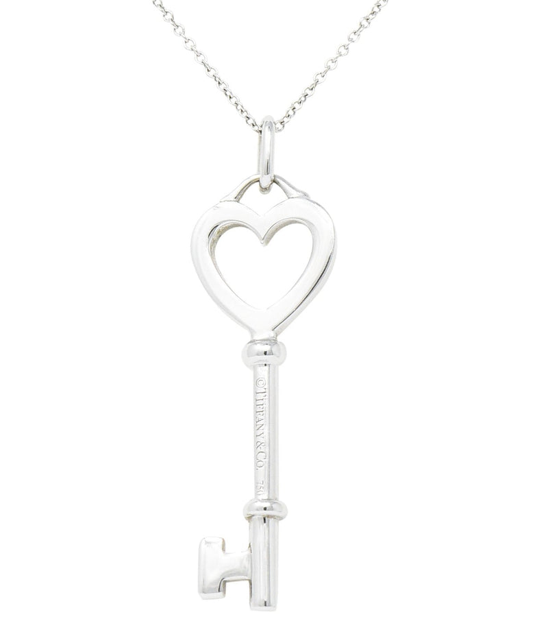 Tiffany and Co. 18 Karat Heart Lock Necklace