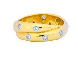 Tiffany & Co. Diamond 18 Karat Yellow Gold Platinum Etoile Band Ring - Wilson's Estate Jewelry