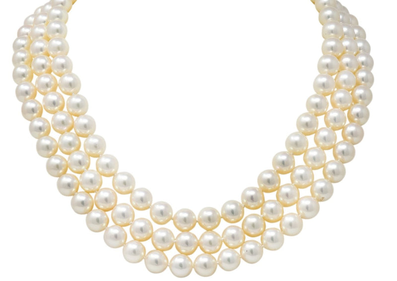 Estate Tiffany & Co. 18K Gold Golden South Sea Pearl Necklace – Tenenbaum  Jewelers