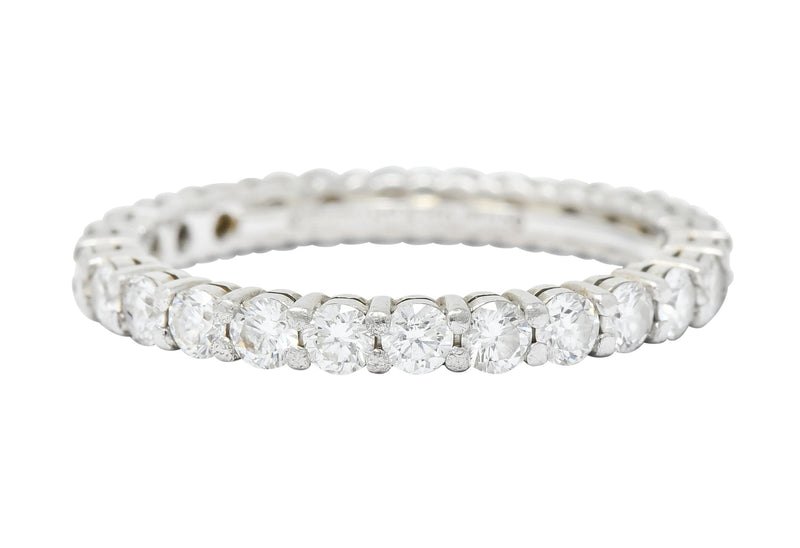 Tiffany & Co. Diamond Platinum Wedding Stacking Eternity Band Ring - Wilson's Estate Jewelry